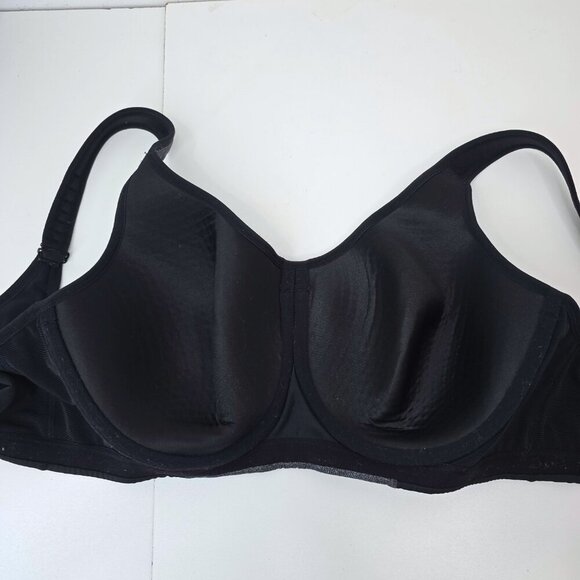 Cacique LIVI Active High-Impact Molded Underwired Sports Bra Black Gray - Picture 6 of 10